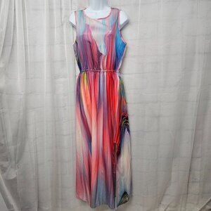 Misslook Dress Maxi Rainbow Sleeveless Festival S